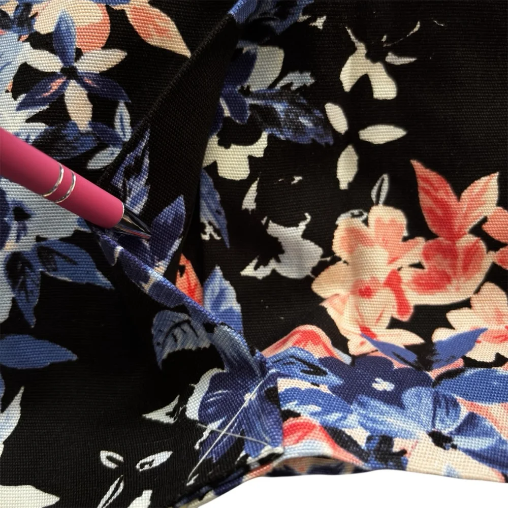 Talbots Floral Pencil Skirt Navy Pink White Blue Size 10 - Picture 7 of 12